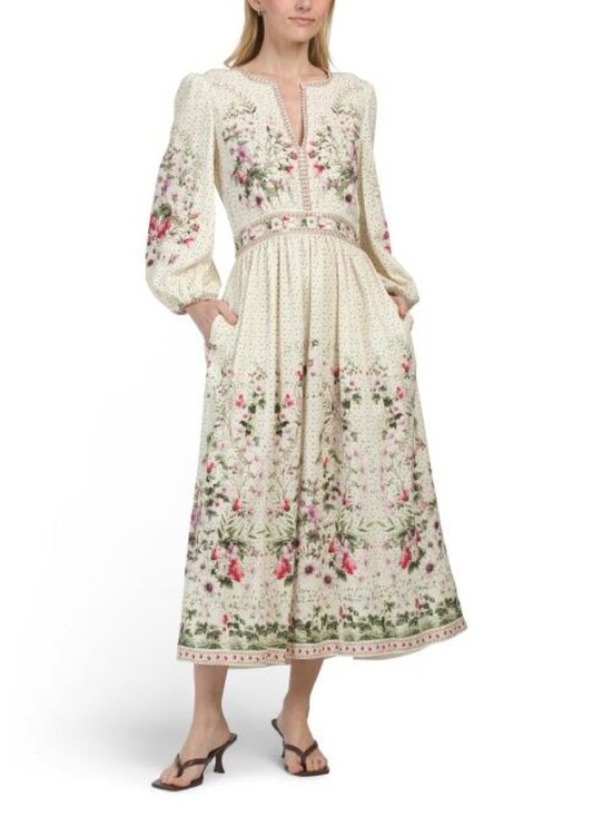 Max Studio Dresses & Skirts - MAX STUDIO Puff Sleeve V-neck Maxi Dress